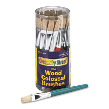 Creativity Street® Colossal Brush, Natural Bristle, Round Profile, 30-set freeshipping - TVN Wholesale